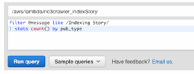 A simple query typed into a box