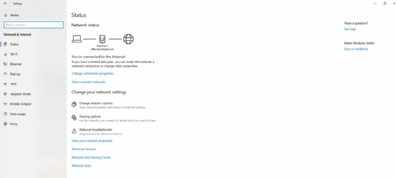 Network & Internet settings