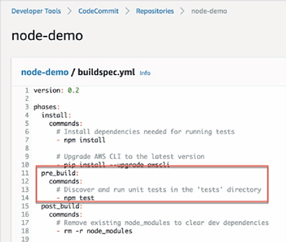codebuild project