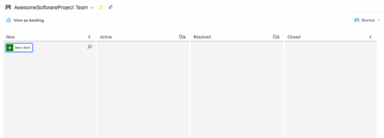 Azure DevOps board overview