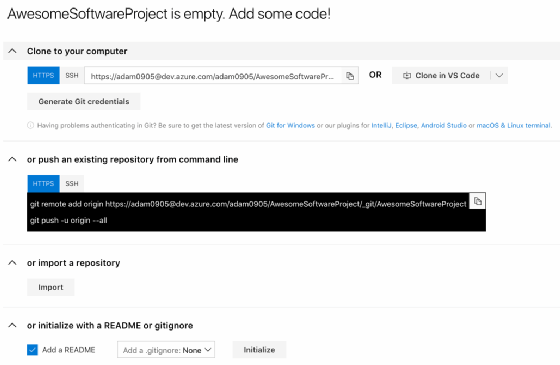 Azure DevOps repos