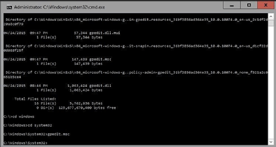 gpedit.msc command