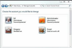 Basic Windows 7 user accounts