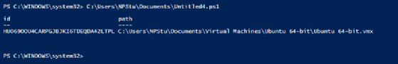 VM information