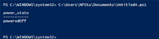 VM power status