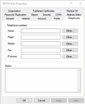 Active Directory user attributes