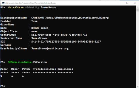 Active Directory cmdlets