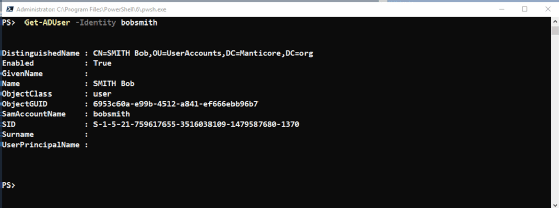 Get-ADUser cmdlet