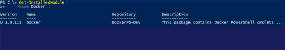 Validate module installation