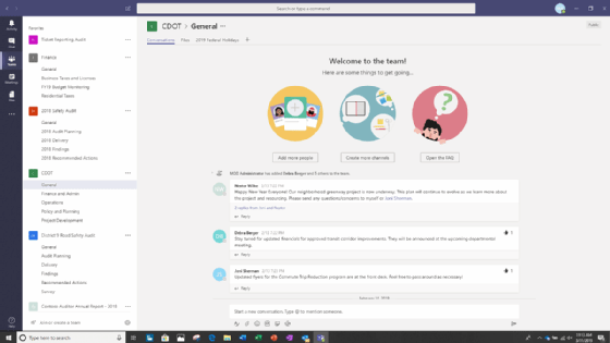 Microsoft is making its Teams product an option for its government agency customers.