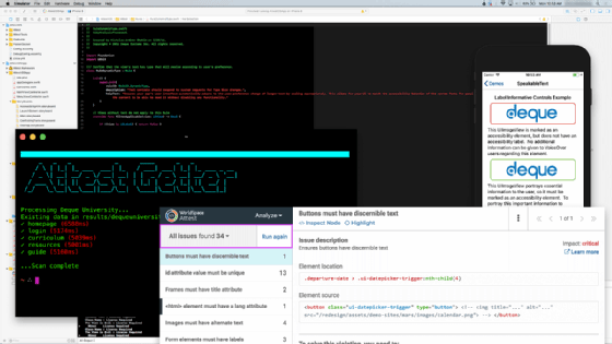 Deque WorldSpace Attest toolkit