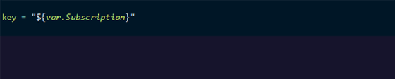 Subscription variable