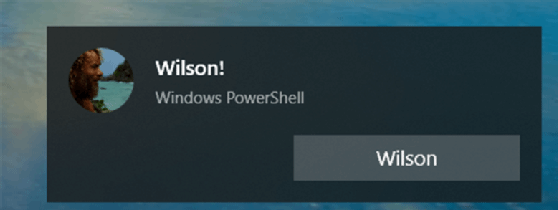 Button notification