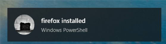 Installation notification