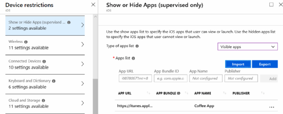 Intune Show or Hide Apps 