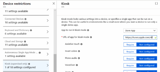 Intune Kiosk mode for iOS
