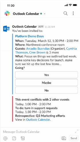 Screenshot of Slack