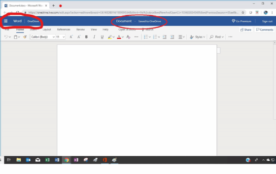 Saving to OneDrive