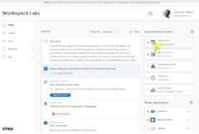 A screenshot of Citrix Workspace shows how a manager can act on a process like approving an expense report with a single click, without toggling between applications. Citrix is expected to unveil more at Citrix Synergy.
