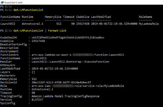 Get-LMFunctionlist PowerShell cmdlet