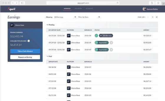 Qwil, DroneBase, freelance payment system