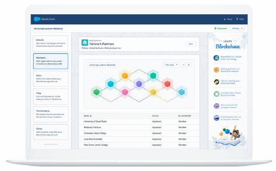 Salesforce Blockchain UI
