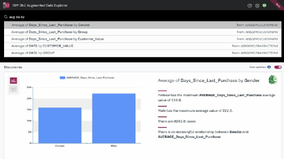IBM Db2 update, IBM Db2 Augmented Data Explorer