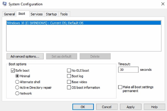 Enabling Safe Mode boot