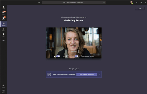 Screenshot of Microsoft Teams meeting
