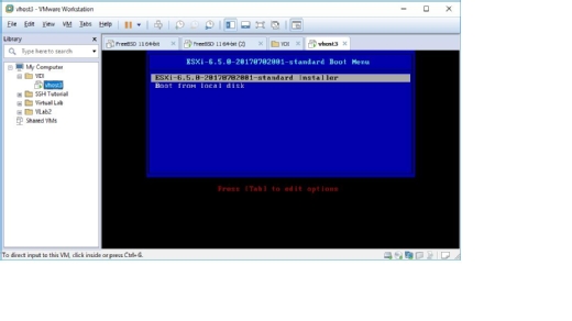VMware ESXi installation