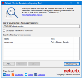 Starting an effective permissions scan.