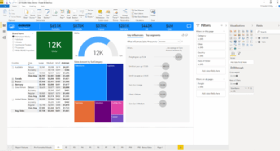 Screenshot of new Microsoft Power BI dashboard