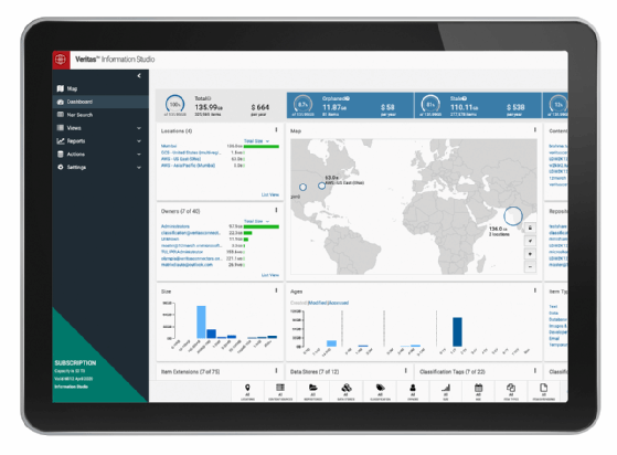 Screenshot of Veritas Enterprise Data Services Platform