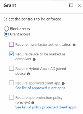 Intune access requirements