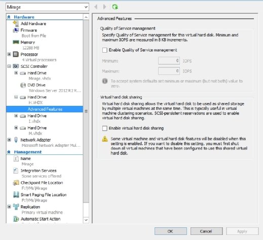 Virtual hard disk sharing