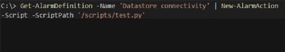 New-AlarmAction cmdlet