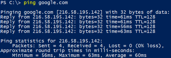 ping test