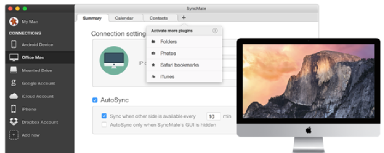 Synchronize another Mac with SyncMate