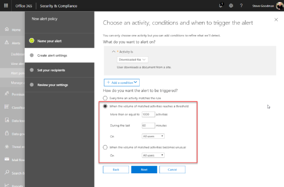 Create a new alert policy