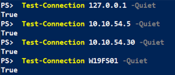 Testing network connectivity