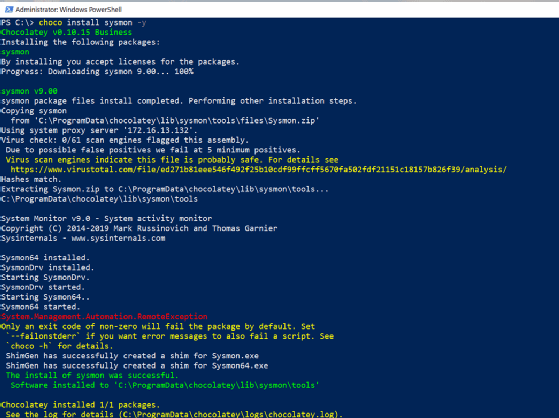 Sysmon setup