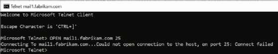 telnet connectivity test