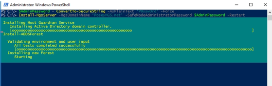 Install the HGS server.