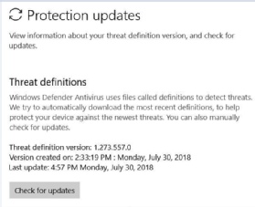 Windows Defender Security Center