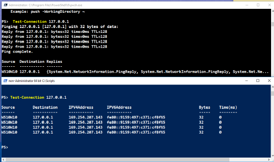 Test-Connection cmdlet 