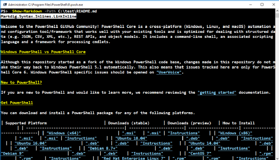 Show-Markdown cmdlet 