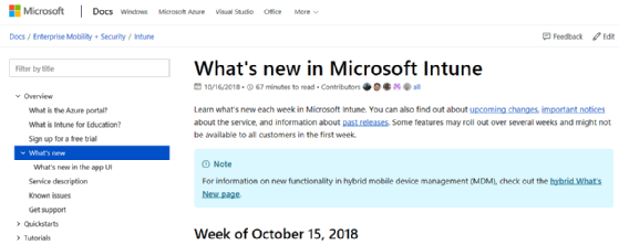 Microsoft Intune What's new
