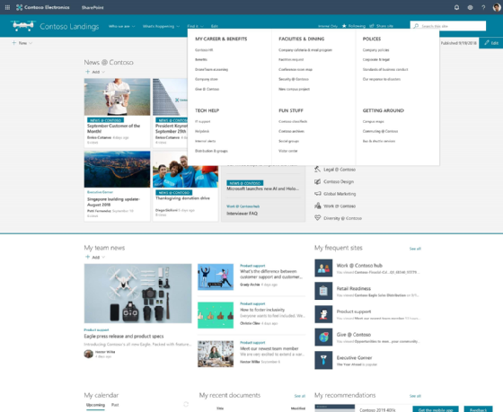 Admins can create and customize dynamic navigation bars.