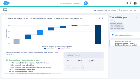 Salesforce Einstein Discovery screenshot