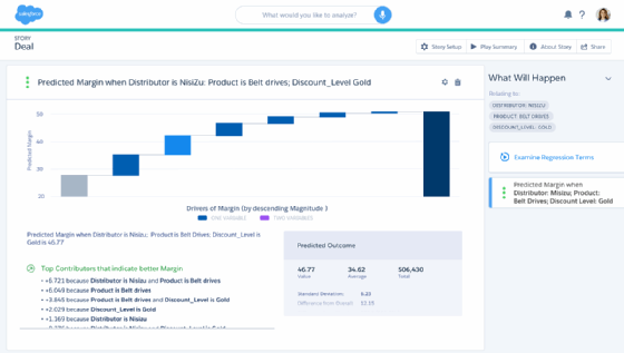 Salesforce Einstein Discovery screenshot